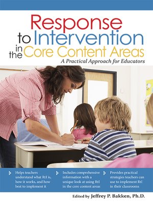 cover image of Response to Intervention in the Core Content Areas